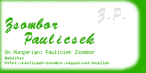 zsombor paulicsek business card